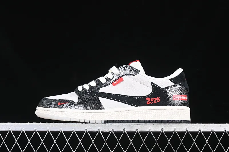 All categories Air Jordan Jordan series basketball shoes Air Jordan 1 Low High-end customized low-top sneakers Travis Scott x Fragment Design x Air Jordan 1 Low OG SP AJ1 Joe 1 Sup joint black scale two-color low-top cultural casual sneakers DM9288-010